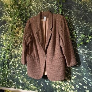 Savannah Classic Brown Plaid Women's Blazer
